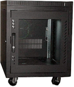 11U Cabinet, 23.5x31.5x30"(h), balck or beige, 140 lbs