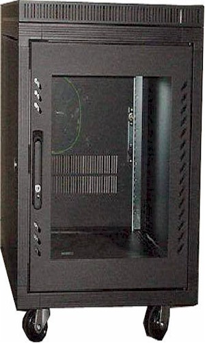 15U Cabinet, 23.5x35.5x36"(h), black only, 185 lbs