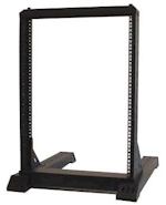 2-post 15U, Heavy-Duty Steel Open Rack, Black Only(load limit 1500lbs)