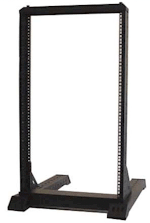 2-post 20U, Heavy-Duty Steel Open Rack, Black Only(load limit 1500lbs)