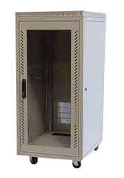 24U Cabinet, 23.5x31.5x52"(h), black or beige, 205 lbs