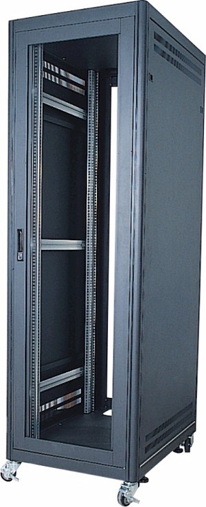 42U Cabinet, 23.5x35.5x84"(h), black only, 320 lbs