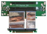 2U riser with 2 x PCI Express 16X slots (1 x Express 16X on Ribbon)