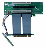 2U riser with2 x 32-bit PCI slots and 1 x Express 16X slots