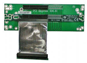 2U riser with 2 x PCI Express 8X slots (1 x Express 8X on Ribbon)