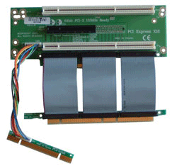 2U Riser 2 x 64-bit + 1 x 8X PCI-Express for X6DHD MB, etc.