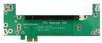 2U riser with single PCI Express 1X slot on Riser card
