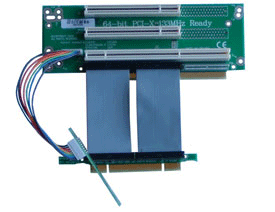 2U riser with 1x 64-bit PCI-X and 2 x 32-bit PCI slots on ribbon