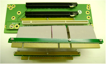 2U riser with 2 PCIE x16 slots and 1 x PCI-X 64-bit slot