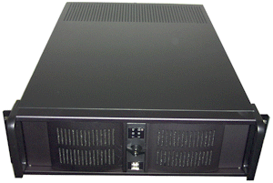 3U, 8 bays, 4 fans, case with 460W ATX , good for 12 x 13" MB