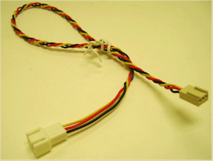 3-pin extension cord for 3-pin fans, 16" long