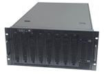 5U, designed for Tyan S4985 + M4985(8-CPU MB), 1620W PS, 8x 5.25" open bays