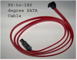 39" Long 90-to-180 degree SATA cable
