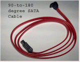 19" Long SATA Cable  90-to-180 degree