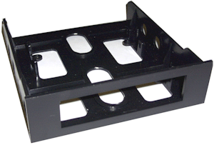 Black mounting kit for 3.5" Regular FDD in 5.25" bay