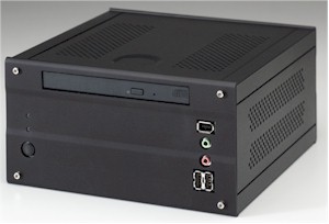 mini-ITX case, 120W PS, 1 x 4cm, 1x PCI riser, BLACK only