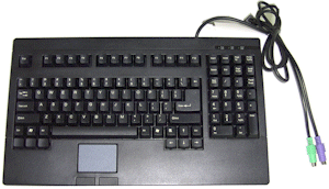 1U Black keyboard with Touchpad(PS/2 or USB inteface)
