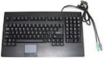 1U Black keyboard with Touchpad(PS/2 or USB inteface)