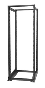 45U, 4-post, 31.5" Overall deep, Heavy duty steel rack, Black only, DIY package
