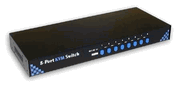 8 ports KVM switch , 1 U Height, rackmountable