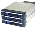 Aluminum 3 x Serial ATA  II/SAS HDD tarys in 2 x 5.25" bay space, with HDD access LED's