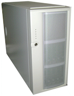 Beige Server case(12 x 13 MB OK), 3 fans , 10 x HDD trays, 4 more bays, NO PS