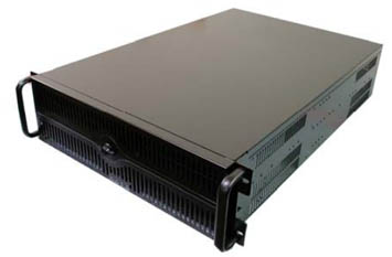 3U Dual Xeon ready, 8 bays, 3 fans, w/o PS in rear ( takes slim PS!)