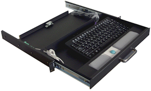 1U  11.5" deep drawer for keyboard and trackball, no Lock(KBD, trackball OPTIONAL)