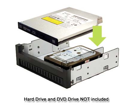 Fit a slim CD ROM and a 3.5" HDD in a 5.25" exposed bay