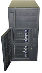 Chenbro 12-bay server case, 3 x 12cm fans, Black, NO PS