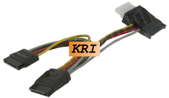 Adapter converting SATA power into 1 x Molex + 2 x SATA  power connectors