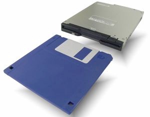 1.4MB Slim Floppy Disk Drive, Black ONLY