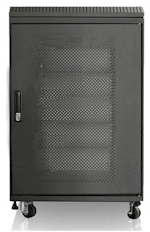 12U Cabinet, 23.6" x 25" x 35.4"(W x H x D), optional 12cm fans, Black, 170lbs