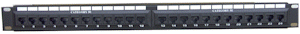 1U rackmount CAT5E panel, 350MHz, 568A/B, 24P